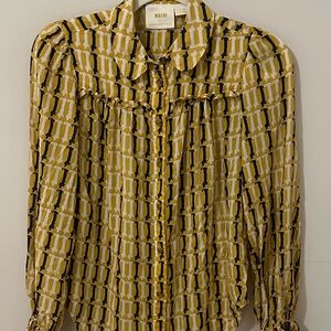 Maeve by Anthropology Dashound  Women's Top Size O